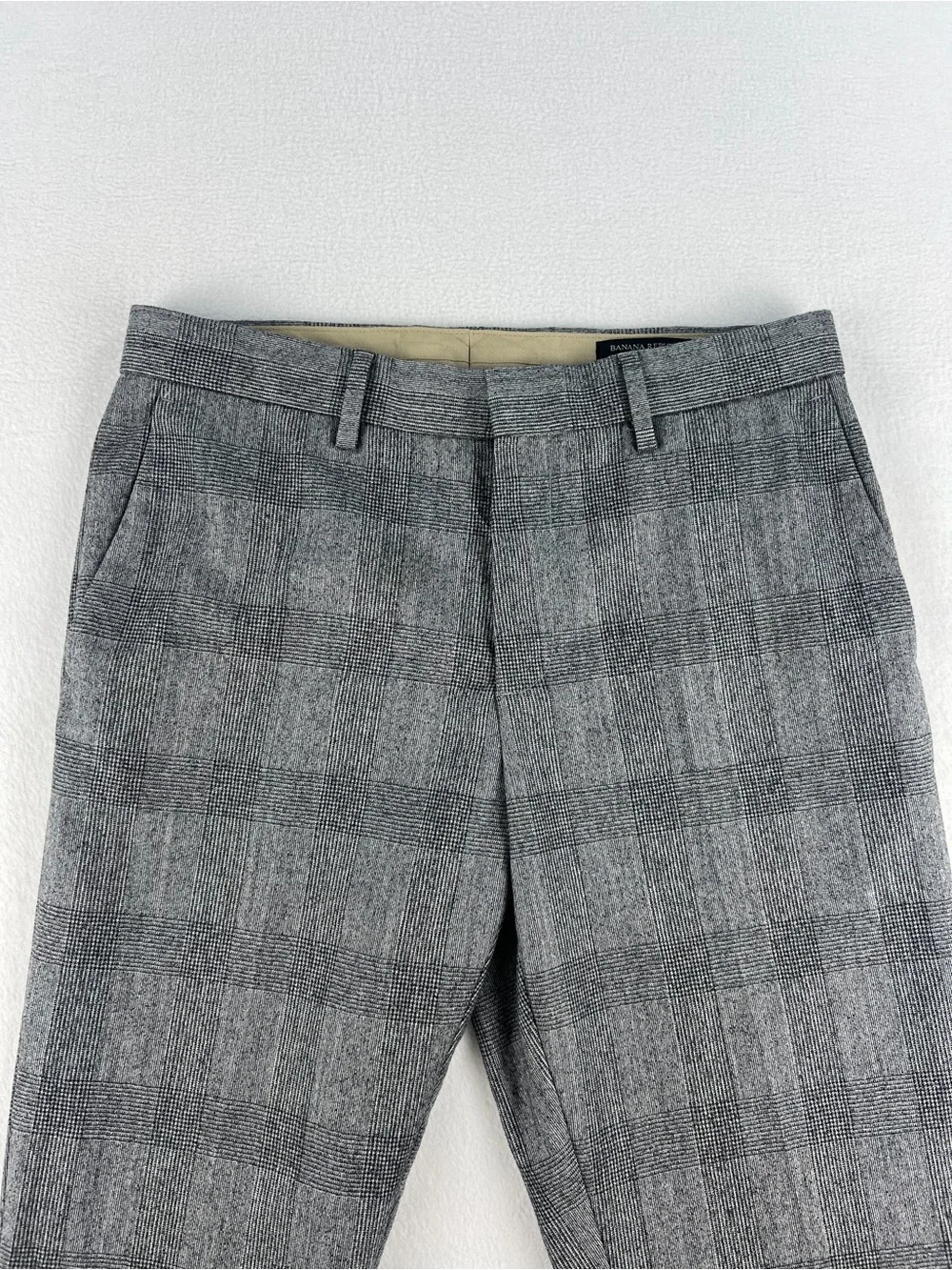 Banana Republic Gray Plaid Dress Pants